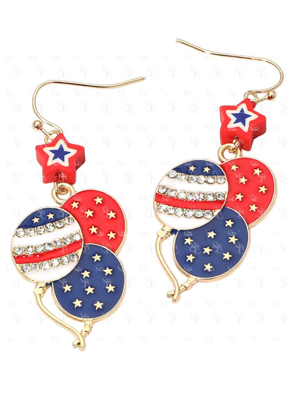 Patriotic Balloon Earrings